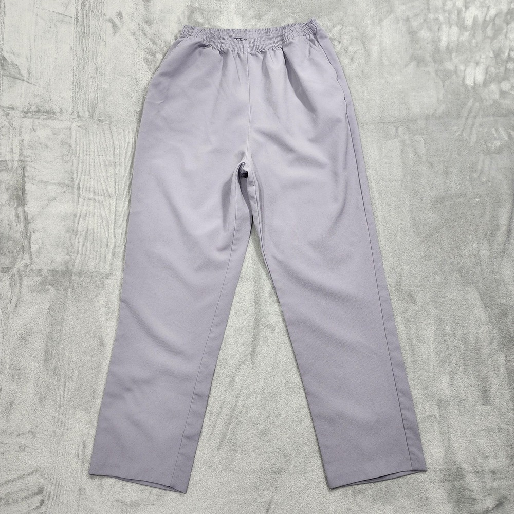 Blair Pants Womens 16 Purple Pull On Straight Leg Elastic Waist Dress Casual